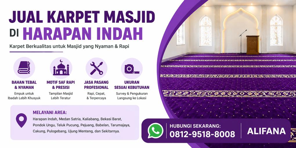 Jual karpet masjid Harapan Indah kmmy