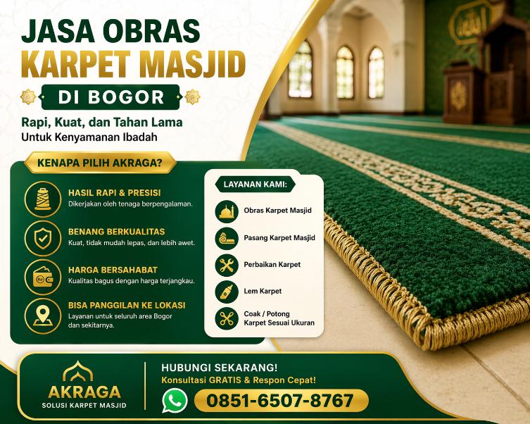 jasa obras karpet masjid bogor kmmy