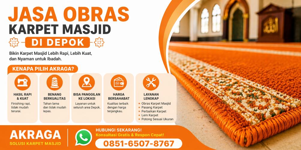 jasa obras karpet masjid depok kmmy