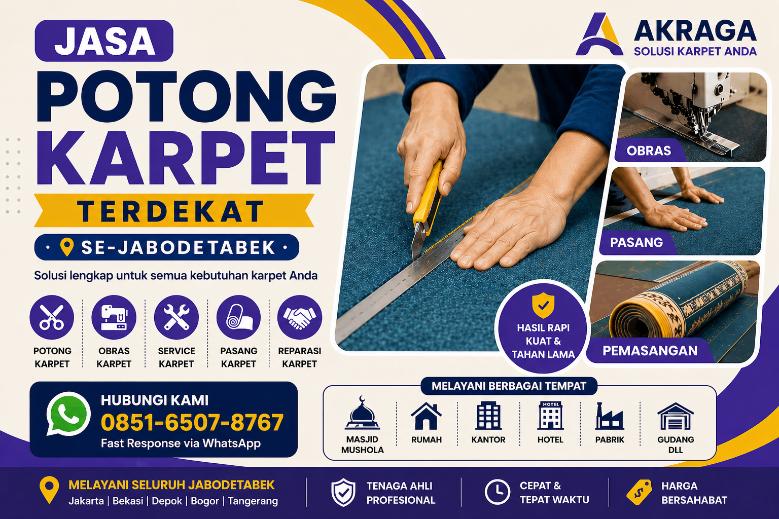 jasa potong karpet terdekat sejabodetabek kmmy