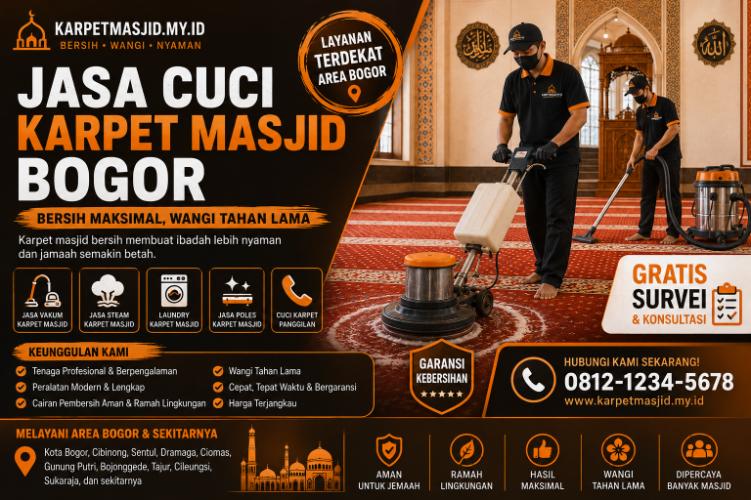 Jasa Cuci Karpet Masjid di Bogor kmmy