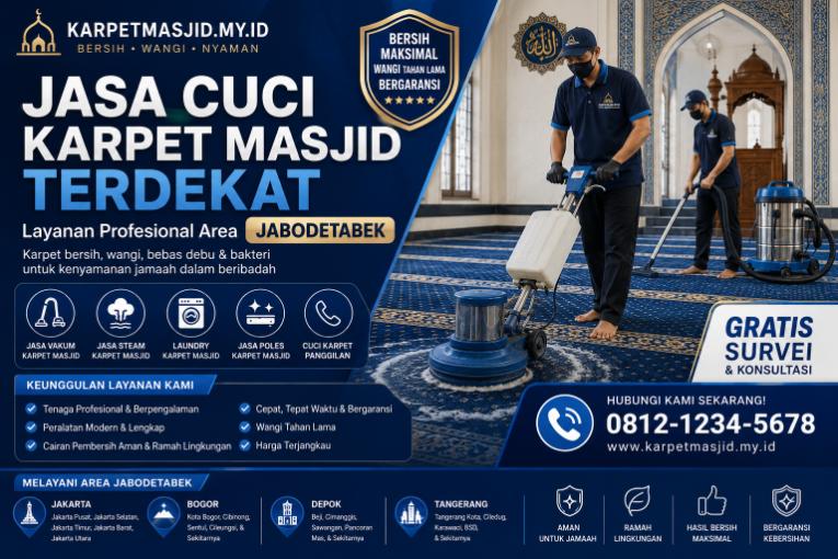 Jasa Cuci Karpet Masjid terdekat jabodetabek kmmy