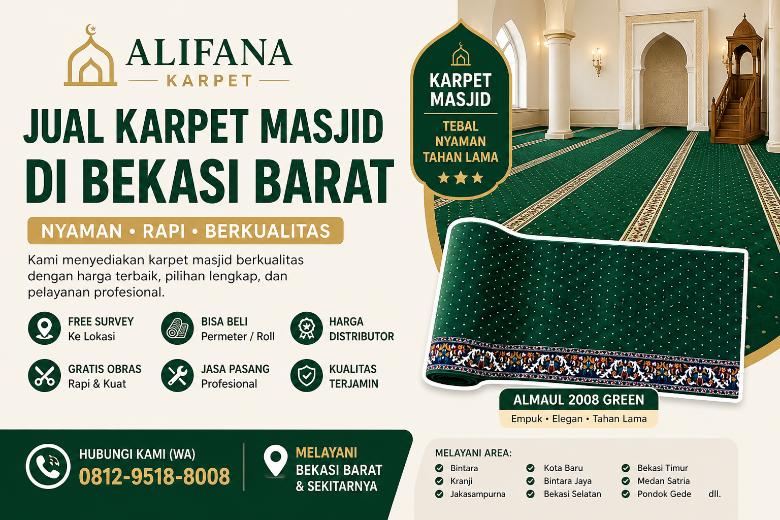 Jual Karpet Masjid Bekasi Barat kmmy